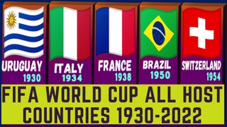 FIFA WORLD CUP ALL HOST COUNTRIES 1930-2022