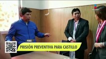 Dictan siete días de prisión preventiva a Pedro Castillo