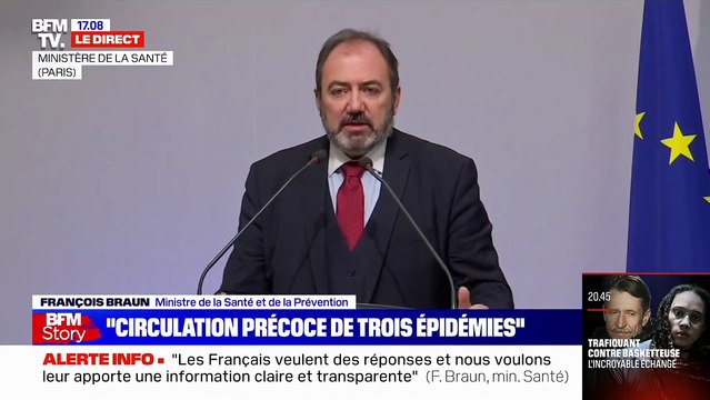 Conférence de presse du Ministre de la Santé, François Braun : J'en appelle solennellement à un sursaut de vaccination contre la grippe et le COVID - Le nombre d'hospitalisation COVID va augmenter dans les prochains jours