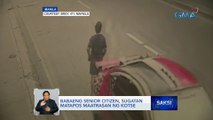 Babaeng senior citizen, sugatan matapos maatrasan ng kotse | Saksi