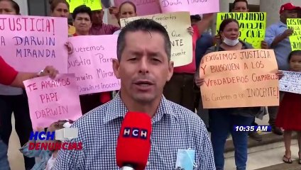 ¡Plantón en Tocoa! Familiares exigen liberación de joven acusado de "un rosario" de delitos