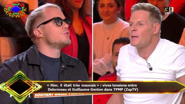 « Hier, il était très mauvais » : vives tensions entre Delormeau et Guillaume Genton dans TPMP (Zap