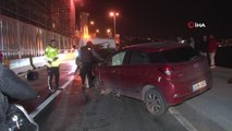 Sarıyer'de iki otomobil kafa kafaya çarpıştı: 1 yaralı