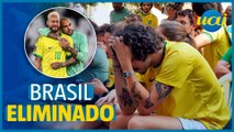 Torcedores reagem à eliminação do Brasil na Copa do Mundo