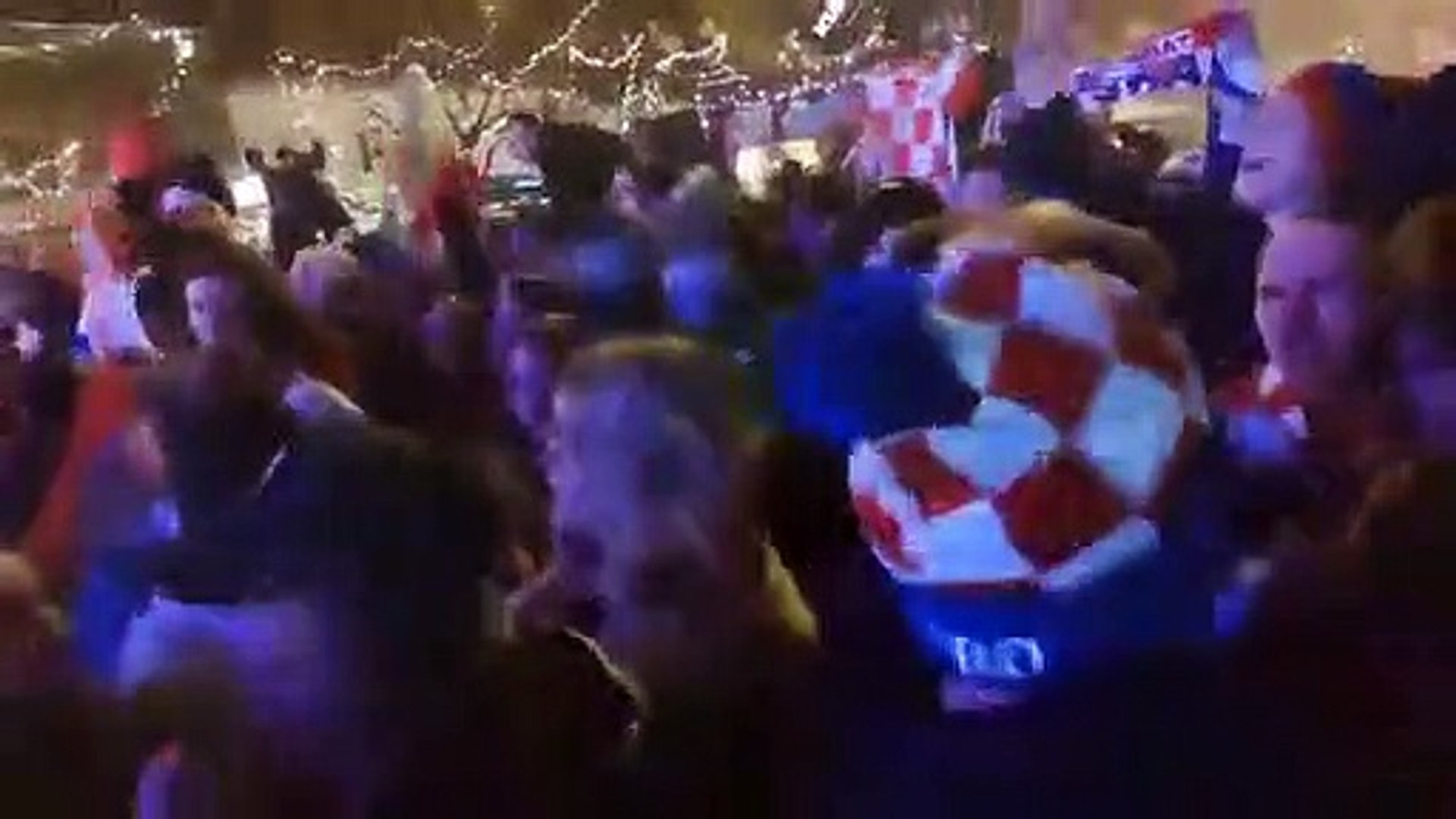 ⁣Croatia Fans Crazy Celebrations In Zagreb After Croatia Beat Brazil #brasil #croatia #upset