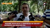Panambí inauguran la temporada de verano y entregan una máquina vial