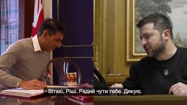 KİEV/LONDRA - Ukrayna Devlet Başkanı Zelenskiy ile İngiltere Başbakanı Sunak telefonda görüştü