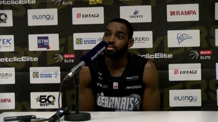 Au micro maritima: Giovan Oniangue après la défaite de l'Elan Béarnais à Fos