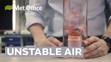 What is unstable air and how does it form clouds?