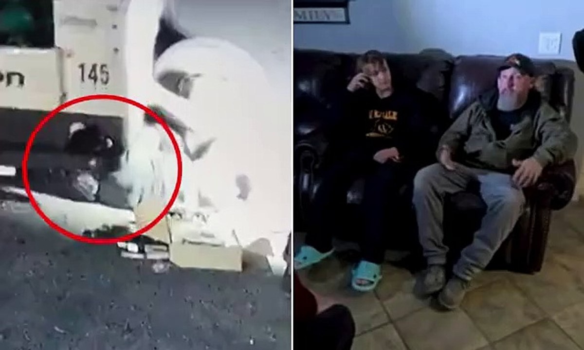 Incredible moment boy, 15, lifts TRUCK off his father after it fell on him while he was fixing a rotor and left him with a punctured lung: Dad says: 'My son is my hero'