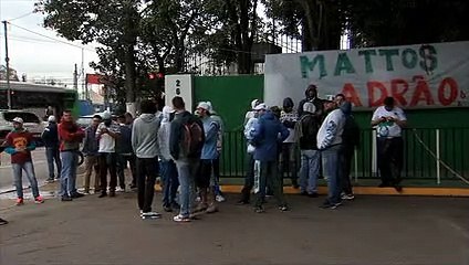 Imagens do protesto da torcida palmeirense