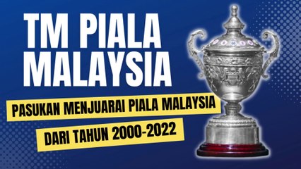 Pasukan Menjuarai Piala Malaysia Dari Tahun 2000-2022