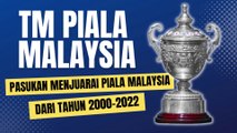 Pasukan Menjuarai Piala Malaysia Dari Tahun 2000-2022