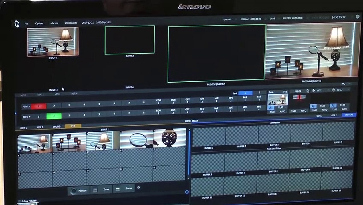 NewTek NDI® PTZ1 Camera - Remote control using a production system