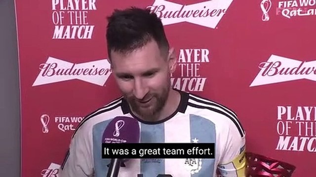 Qatar 2022 FIFA World Cup - Netherlands vs Argentina 2:2 (3:4) - Lionel Messi talks about Argentina's victory over Netherlands