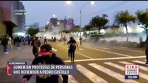 Aumentan protestas de personas que defienden a Pedro Castillo