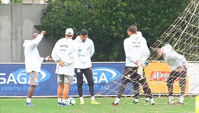 Imagens do treino do Santos desta quarta-feira