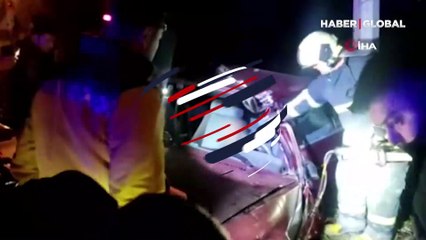 Karabük'te otomobil direğe çarptı, sürücü öldü