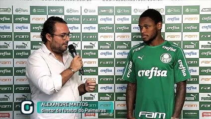 Luiz Adriano é apresentado no Palmeiras