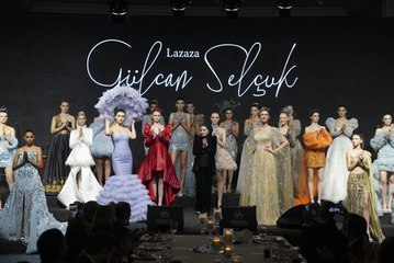 Çırağan Sarayı'nda görkemli defile! Tasarımcı Gülcan Selçuk, tamamı el işçiliğiyle yapılan yeni koleksiyonunu görücüye çıkardı