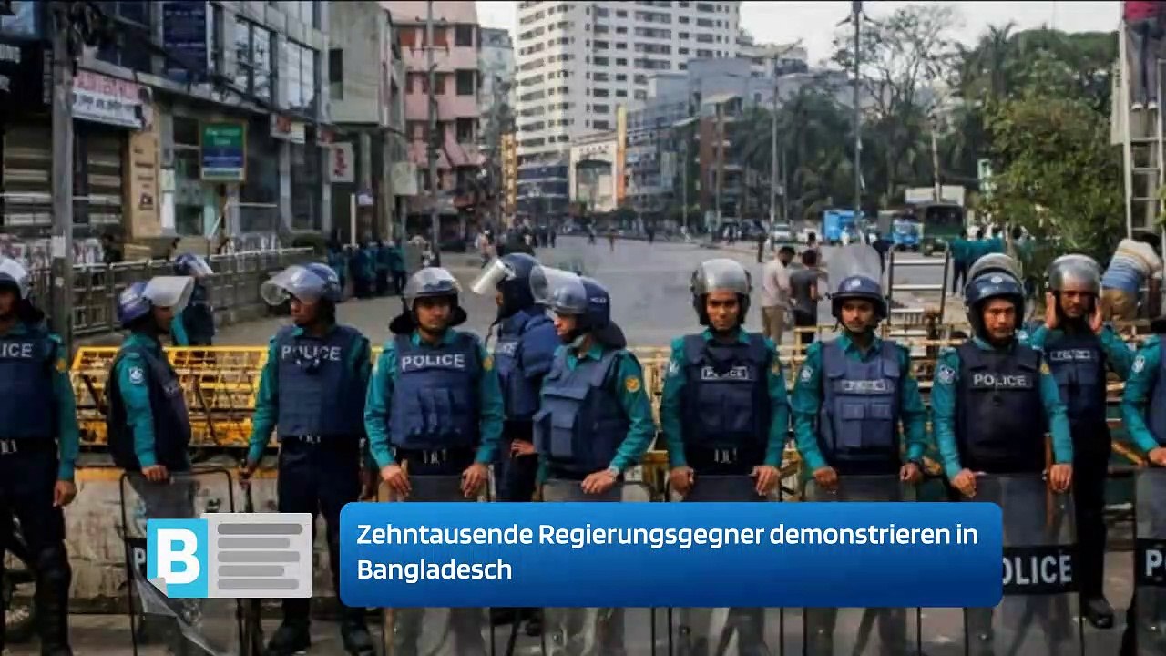 Zehntausende Regierungsgegner demonstrieren in Bangladesch