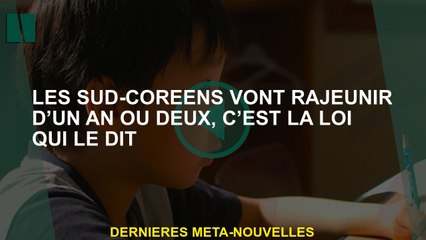 Les Sud-Coréens rajeuniront un an ou deux, c'est la loi qui le dit