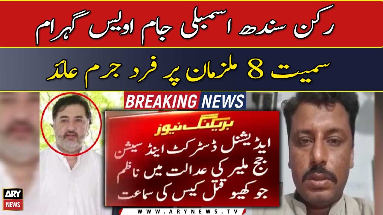 8 accused indicted including Sindh MPA Jam Awais Gohram in Nazim Jokhio case