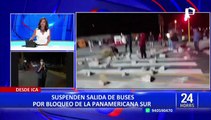 Ica: vía de La Panamericana Sur se encuentra bloqueada