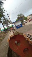 Arcoíris visto desde la Plaza de la Cruz, Tacuarembó, Uruguay (31/10/2022)