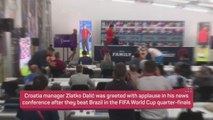 Dalić greeted with applause after Croatia's stunning win over Brazil