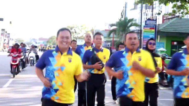 Presisi Update : Kapolres Kotawaringin Barat Gelar Olahraga Larasa Bersama Sejumlah PJU
