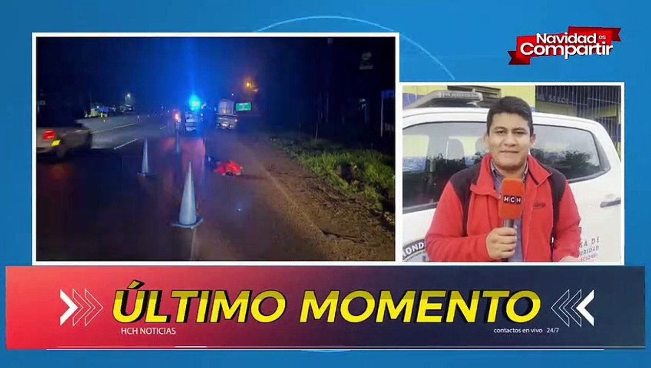 ¡Lamentable! Atropellado muere hombre en "la recta" de Yojoa