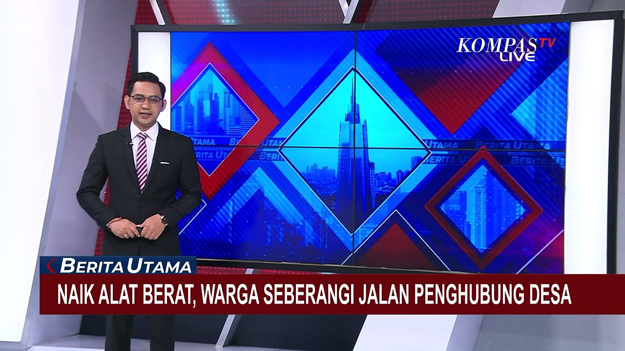 Jalan Akses Penghubung Desa Putus, Warga Harus Menyeberang dengan Bantuan Alat Berat!