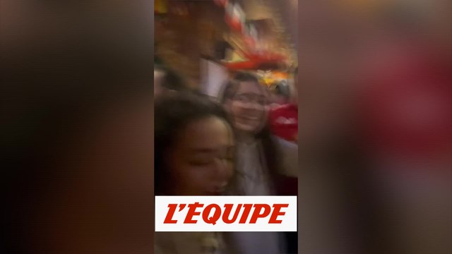 La joie des supporters marocains sur le but de Youssef En-Nesyri - Foot - CM 2022