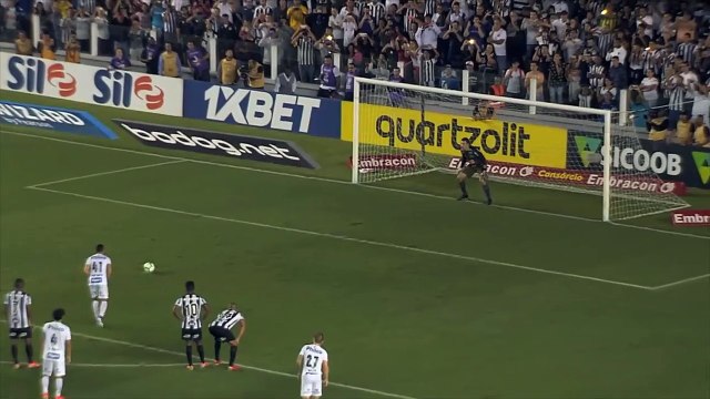 De pênalti, Jean Mota amplia para o Santos na Vila Belmiro