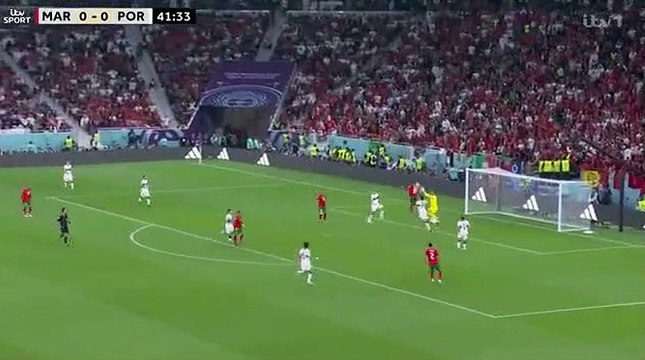 'Ronaldo looks so p***ed!': Social media reacts at the Portugal star's hilarious reaction to Morocco going ahead in their quarterfinal clash, as the benched forward takes a big sigh and looks down the camera