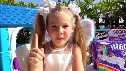 Diana and Roma play with toys for girls & boys