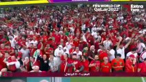 فرحة جنونية لمدرب منتخب المغرب وليد الركراكي بعد تسجيل أول هدف على منتخب البرتغال  وبكاء كريستيانو