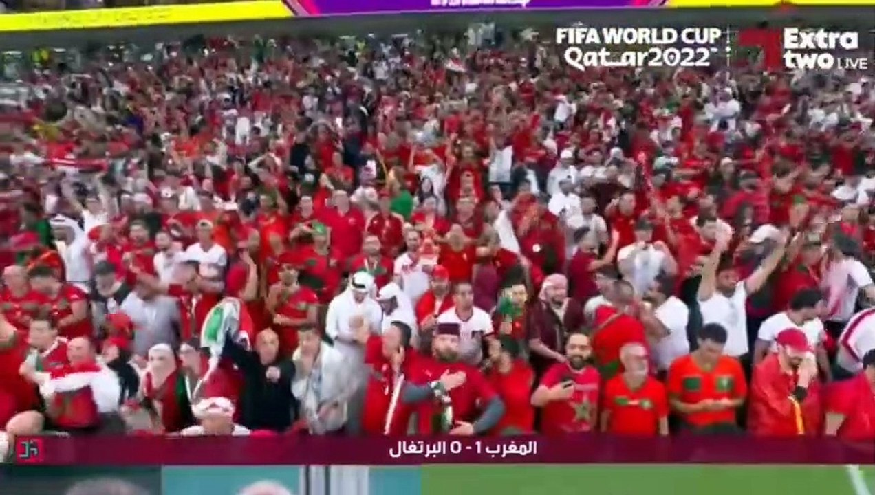فرحة جنونية لمدرب منتخب المغرب وليد الركراكي بع...