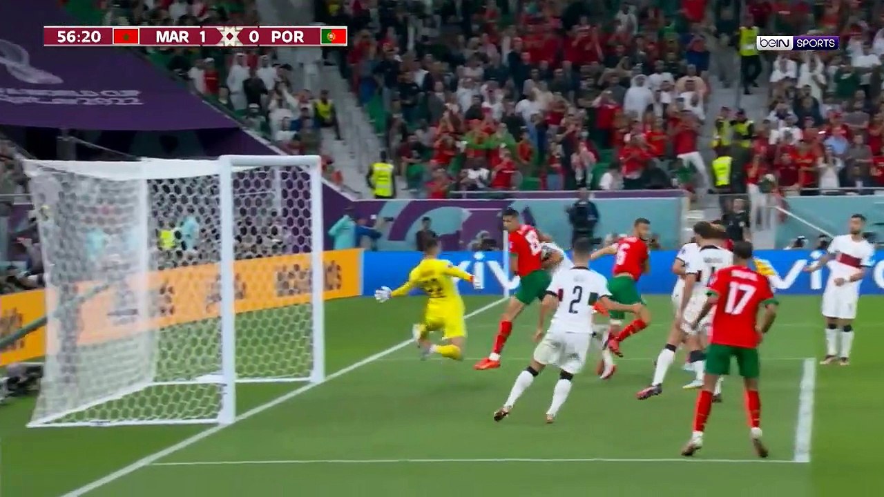 ملخص مباراة المغرب والبرتغال - المغرب يصنع التا...
