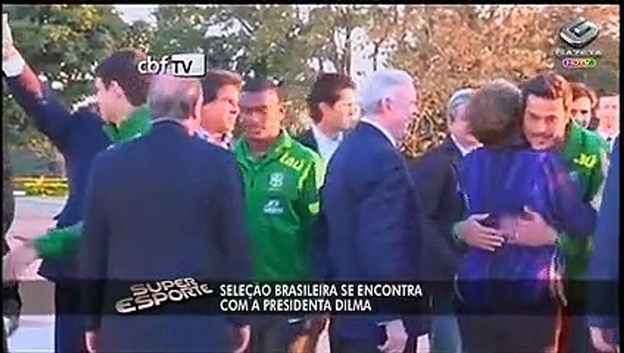Presidente Dilma recebe atletas da Seleção Brasileira