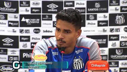 Lucas Veríssimo cita cansaço, mas confia em Santos 100% contra o Verdão