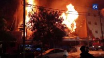 إصابة ستة من كوادر الدفاع المدني أثناء إخماد حريق في اربد
