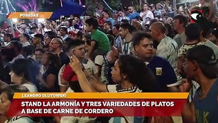 Stand la armonía y tres variedades de platos a base de carne de cordero