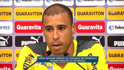 Jorge Wágner aprova chegada de Vágner Mancini e Emerson Sheik no Botafogo