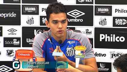 Santos veja como foi a coletiva com Felipe Aguilar
