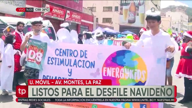 ¡Navidad en La Paz! inicia el Desfile Navideño con la participación de niños y varios carros alegóricos 