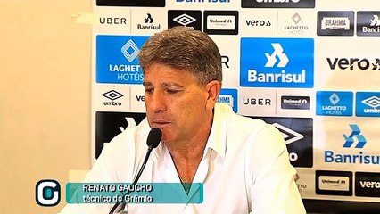 Após empate, Renato diz que Grêmio vai decolar Meu time é o melhor do Brasil