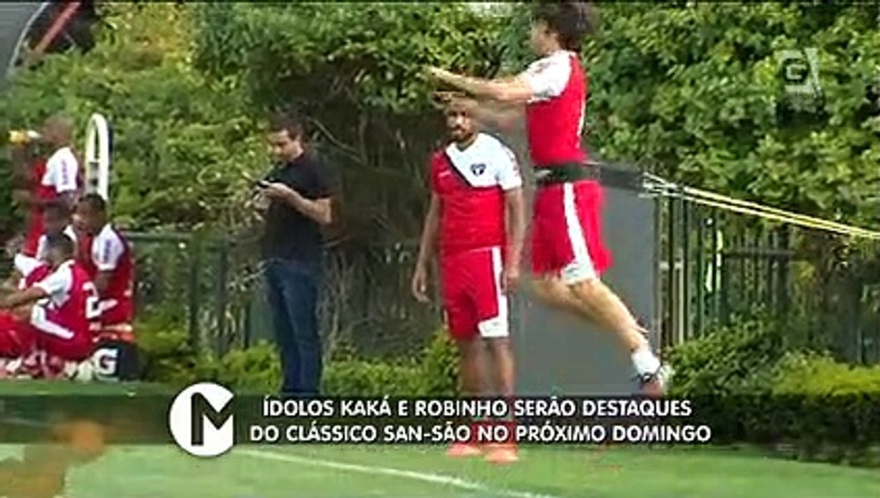 Ídolos Kaká e Robinho se encontrarão no San-são...