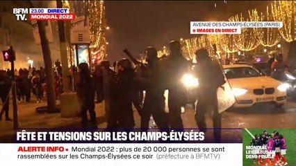 Download Video: Victoires de la France et du Maroc en quarts: plus de 20.000 personnes sur les Champs-Élysées, 36 interpellations